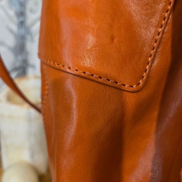 Michael Kors Collection Darrington Large Camel Color Leather Bag - Picture 9 of 15